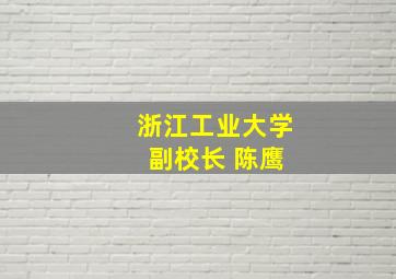 浙江工业大学 副校长 陈鹰